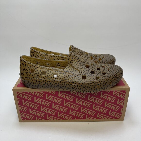 Vans Slip-On TRK Animal Cheetah Print AOP 'Brown Black' Men's Size 9 US NEW - Picture 2 of 10